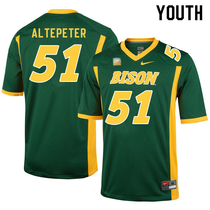 Youth #51 Austin Altepeter North Dakota State Bison College Football Jerseys Sale-Green